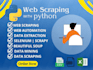 python web scraping, excel data entry