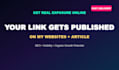 promote your link on my own websites