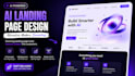 design a modern ai landing page, saas website UI, startup website
