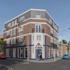 renovate multi unit apartment, uk building 3d visual,streetscape exterior render