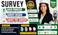 survey data process, survey design, survey pdf convert