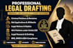 do professional legal drafting and court petitions