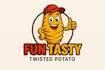 make fun tasty twisted potato mascot logo design without any copyright concept