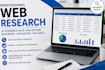 do internet research, web research and data collection