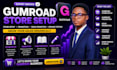do gumroad store setup, gumroad promotion, book promotion, organic posting