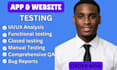 do expert app testing, website testing, and qa review