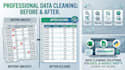 fix messy data, merge files, and automate data cleaning tasks