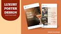 design luxury aesthetic invitations and posters