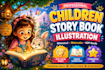 create whimsical hand drawn children book illustrations