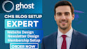 ghost cms expert, ghost cms newsletter, ghost cms website membership ghost setup