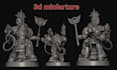create 3d miniature character tabletop warhammer figurine 3d model for printing