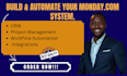 setup monday com crm, project management automation and integration