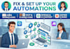 fix set up n8n workflow, mcp claude code, openai, ai chatbot, zapier make expert