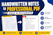 convert handwritten notes into professional PDF documents