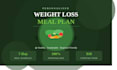 create a 7 day personalized weight loss meal plan with grocery list