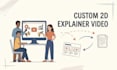 create custom 2d animated explainer video and motion graphics