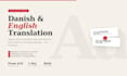 translate english to danish, native speaker