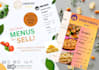 create modern restaurant menus