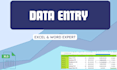do fast and accurate data entry and web research in italian, french, or arabic