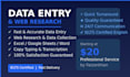 do fast and accurate data entry, copy paste, web research and excel work