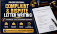 write professional complaint letter and dispute letter documents
