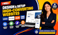 setup, design ionos website, looka website redesign, landing page, duda website