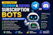 create automated telegram subscription bots to grow your community