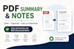 summarize pdfs and create clear notes