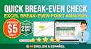 do a quick excel break even analysis
