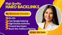 get backlinks with haro pitches and replies