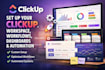 do clickup workspaces workflow automation dashboards data migration integration