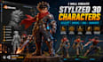 sculpt and model 3d stylized character animation and rigging in blender