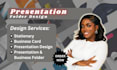 design modern business card and presentation folder design
