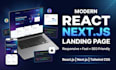 build modern react nextjs landing pages for brands