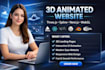 3d landing page 3d model next js website  wordpress scroll threejs spline webgl