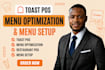 optimize toast pos, menu optimization, restaurant pos