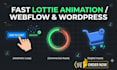 design custom lottie animated icons for webflow and wordpress