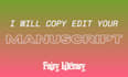 copy edit your fiction manuscript