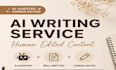 write ai assisted content and human edited copy for blogs, products