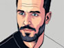 create a custom vector art portrait with clean modern style