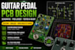design custom guitar pedal pcb and tested audio circuit schematics