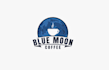 design best coffee blue moon logo