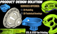 reverse engineer mechanical parts from scan data  stl obj mesh and images to cad