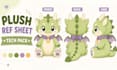 design custom plush reference sheet and plush toy tech pack