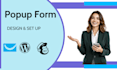 sign up, popup form in wordpress