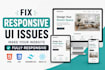 fix responsive problem of your websites interface