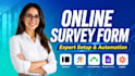 create jotform, google form, online survey, cognito form