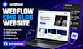 create a modern webflow cms blog website with responsive design