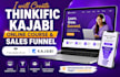 develop thinkific kajabi online course website and sales funnel