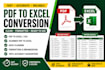 convert scanned PDF to editable excel or CSV